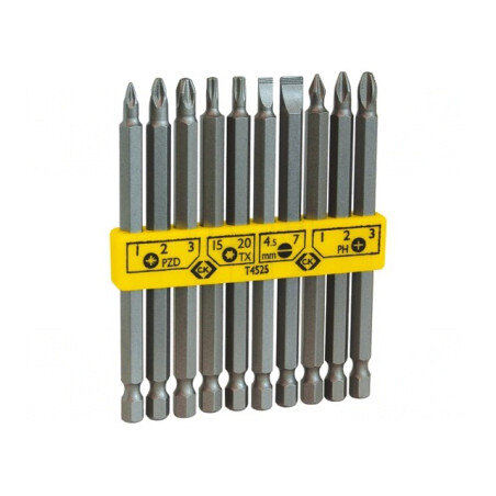 Kit Capete Șurubelniță Phillips Pozidriv Plată Torx T4525