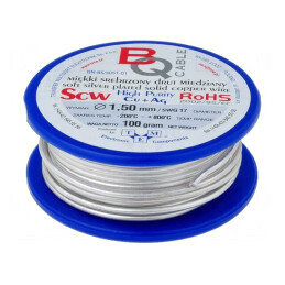 Sârmă de Cupru Argintată 1,5mm 100g | Electronic-mag.ro | Componente Electronice