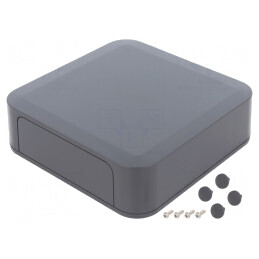 Carcasă ABS gri închis 150x150x45 mm | Electronic-mag.ro | Componente Electronice