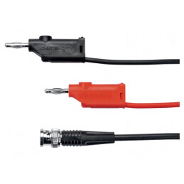 Cablu de măsurare 1m negru-roșu PVC 1GHz | Electronic-mag.ro | Componente Electronice