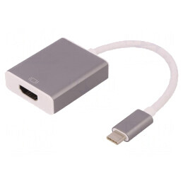 Adaptor USB-C la HDMI 0.18m Alb/Argintiu | Electronic-mag.ro | Componente Electronice