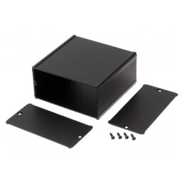 Carcasă aluminiu neagră TUF 105x100x52mm | Electronic-mag.ro | Componente Electronice