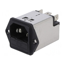 Conector Alimentare AC 2A 250VAC IEC 60320 | Electronic-mag.ro | Componente Electronice