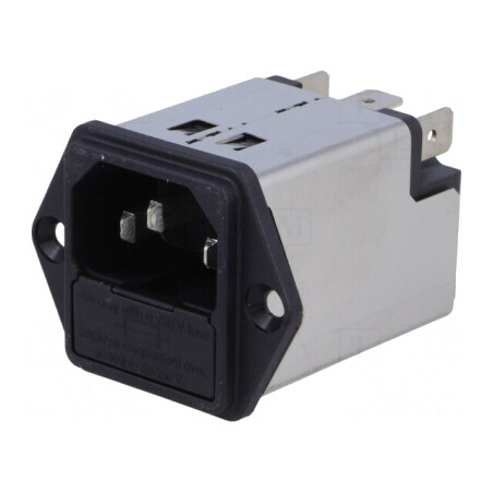 Conector de Alimentare AC 4A 250VAC IEC 60320 | Electronic-mag.ro | Componente Electronice