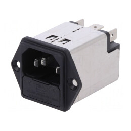 Conector Alimentare AC 10A 250VAC IEC 60320 | Electronic-mag.ro | Componente Electronice