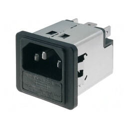 Conector de Alimentare AC IEC 60320 10A 250V | Electronic-mag.ro | Componente Electronice