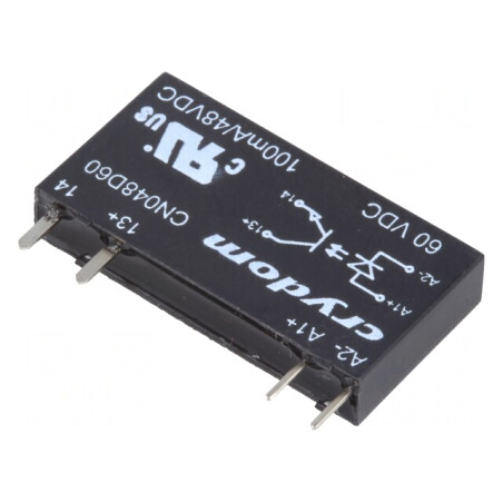 Releu Semiconductor 38-72VDC 100mA 0-48VDC THT SIP CN048D60 | Electronic-mag.ro | Componente Electronice