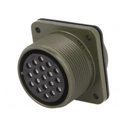 Conector circular aluminiu 22 mm | Electronic-mag.ro | Componente Electronice