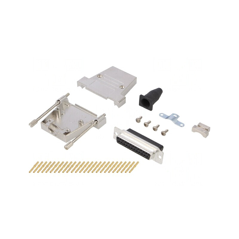 Conector D-Sub 25 Pin Mufă Mamă Crimpată Neagră | Electronic-mag.ro | Componente Electronice Conector D-Sub 25 Pin Mufă Mamă Crimpată Neagră | Electronic-mag.ro | Componente Electronice