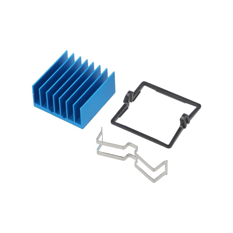 Radiator Extrudat cu Aripioare BGA Albastru 25x25mm | Electronic-mag.ro | Componente Electronice