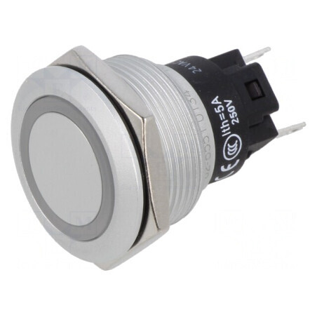 Lampă Control LED Verde 24V Ø22mm | Electronic-mag.ro | Componente Electronice