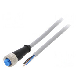Cablu de conectare M12 5m 250VAC 4A IP67 | Electronic-mag.ro | Componente Electronice