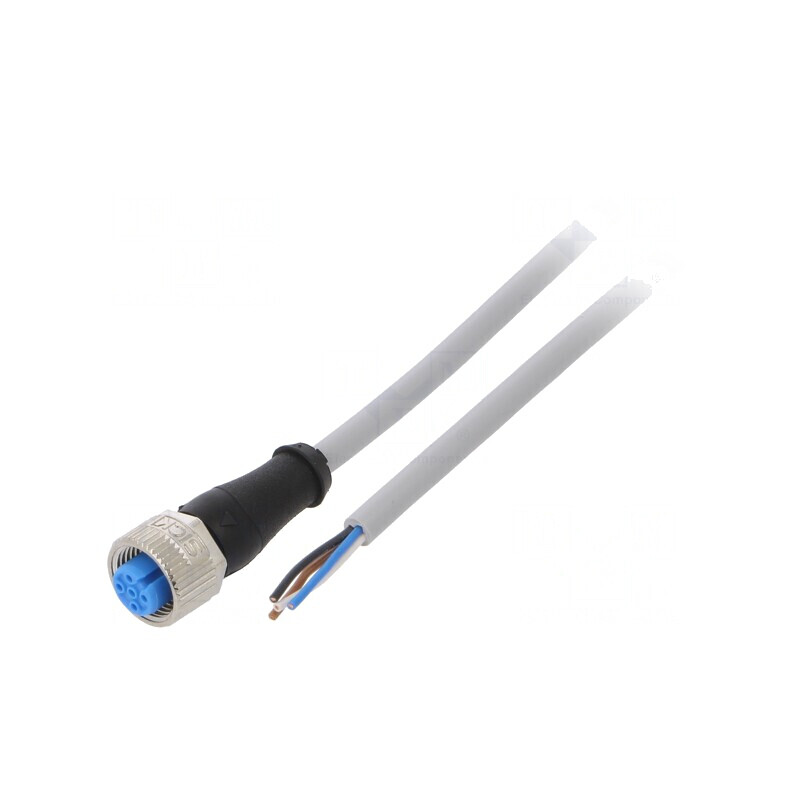 Cablu de conectare M12 5m 250VAC 4A IP67 | Electronic-mag.ro | Componente Electronice