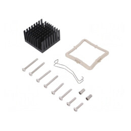 Radiator Negru cu Aripioare 35x35x19.5mm | Electronic-mag.ro | Componente Electronice