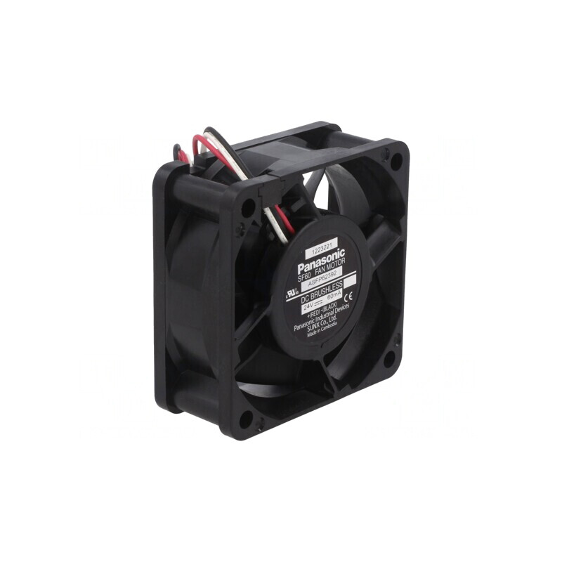 Ventilator DC axial 24V 60x60x25mm 28,8m3/h 23,5dBA | Electronic-mag.ro | Componente Electronice
