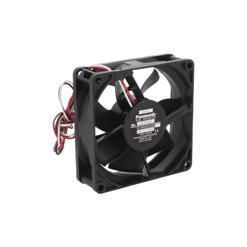 Ventilator axial DC 24V 80x80x25mm 70,2m3/h 30dBA cu bilă | Electronic-mag.ro | Componente Electronice