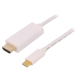 Adaptor USB 3.1 HDMI și USB C 2m Alb