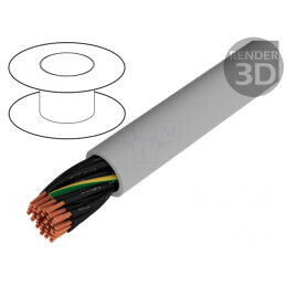 Cablu JZ-500 neecranat 300/500V 41G1mm2 gri