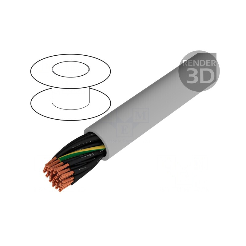 Cablu JZ-500 neecranat 300/500V 41G1mm2 gri | Electronic-mag.ro | Componente Electronice