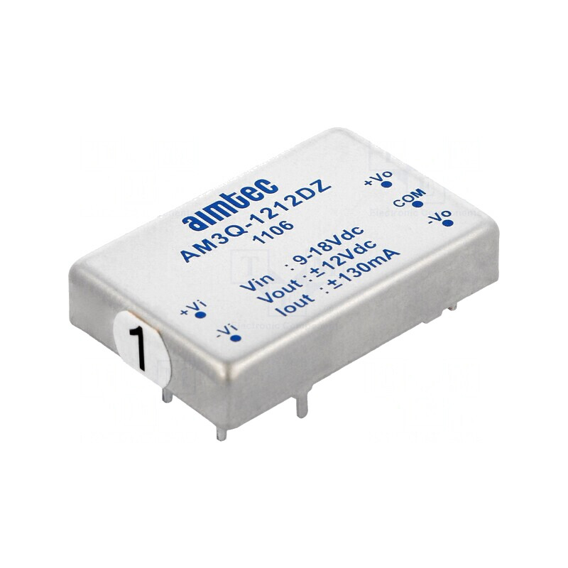Convertor DC/DC 3W 9-18V la 12V/ -12V AM3Q-1212DZ | Electronic-mag.ro | Componente Electronice