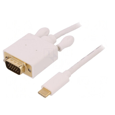 Adaptor USB 3.1 la USB C D-Sub 15pin 2m Alb | Electronic-mag.ro | Componente Electronice