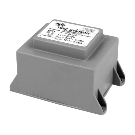 Transformator încapsulat 30VA 230V AC 12V 1,25A PCB | Electronic-mag.ro | Componente Electronice