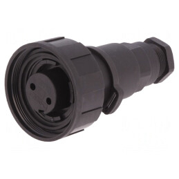 Conector Circular Mufă Mamă 2 PIN Filet Interior PX0736/S | Electronic-mag.ro | Componente Electronice