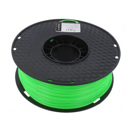 Filament: ABS | 1.75mm | bright green | 225÷245°C | 1kg | 3DP-ABS1.75-01-FG