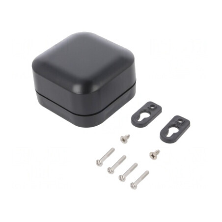 Carcasă Universală Policarbonat Neagră 80x80x45mm | Electronic-mag.ro | Componente Electronice