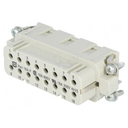 Conector HDC Mamă Han 16A 250V 16 PIN | Electronic-mag.ro | Componente Electronice