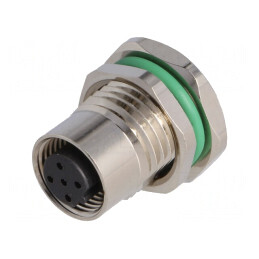 Soclu M12 5P Mamă Profibus THT IP67 60V 4A | Electronic-mag.ro | Componente Electronice