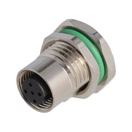 Soclu M12 5P Mamă Profibus THT IP67 60V 4A | Electronic-mag.ro | Componente Electronice