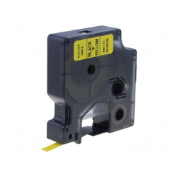 Bandă Galbenă 6mm x 7m cu Text Negru | Electronic-mag.ro | Componente Electronice
