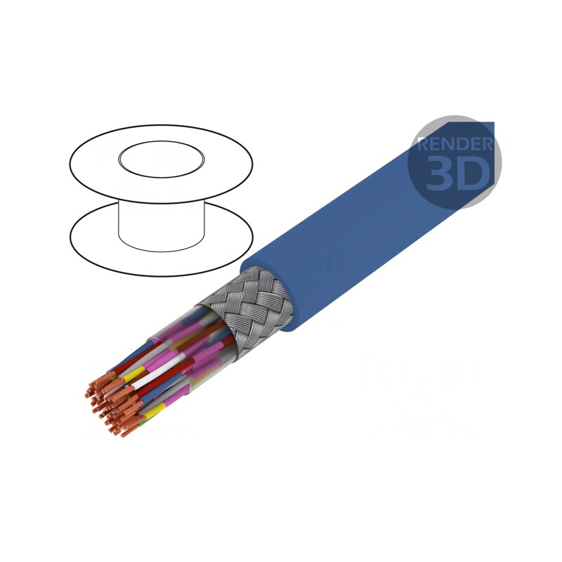 Cablu JE-LiYCY 24x2x0,5mm2 PVC Albastru 1kV/2kV | Electronic-mag.ro | Componente Electronice Cablu JE-LiYCY 24x2x0,5mm2 PVC Albastru 1kV/2kV | Electronic-mag.ro | Componente Electronice