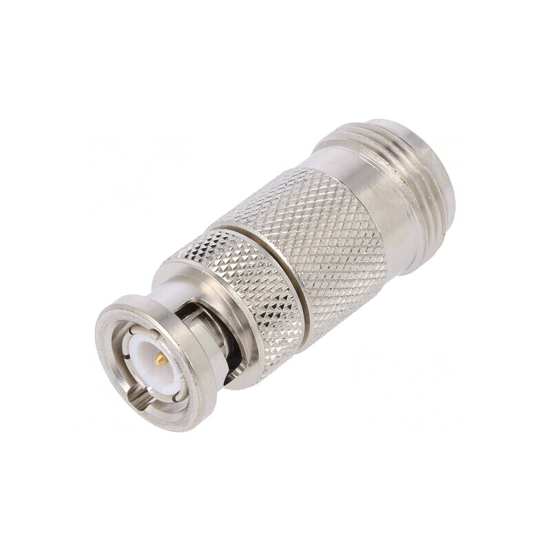 Adaptor BNC Tată la N Mamă 50Ω PTFE Drept | Electronic-mag.ro | Componente Electronice
