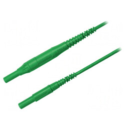 Cablu de măsurare 8A mufă banană verde 4 mm | Electronic-mag.ro | Componente Electronice