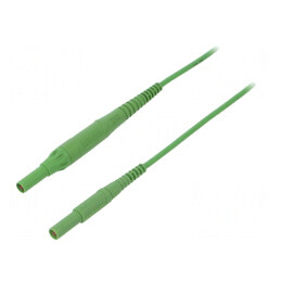 Cablu măsurare 8A mufă banană 4 mm verde | Electronic-mag.ro | Componente Electronice