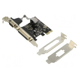 PCIe Card Extensie D-Sub 25pin și 9pin Mamă | Electronic-mag.ro | Componente Electronice