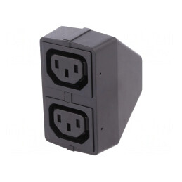 Conector Alimentare AC Splitter Tată Mamă x2 10A 250V | Electronic-mag.ro | Componente Electronice