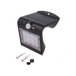 Lampa solară LED 1,5W 144,5x96x79mm