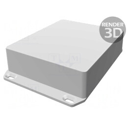 Carcasă universală cu lame de fixare 121x145x39mm | Electronic-mag.ro | Componente Electronice