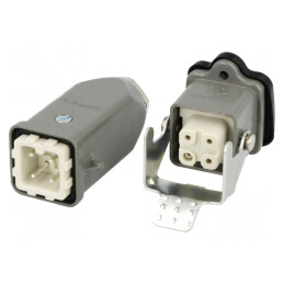 Conector HDC 4+3 PIN 3A Drept Tată Mamă | Electronic-mag.ro | Componente Electronice