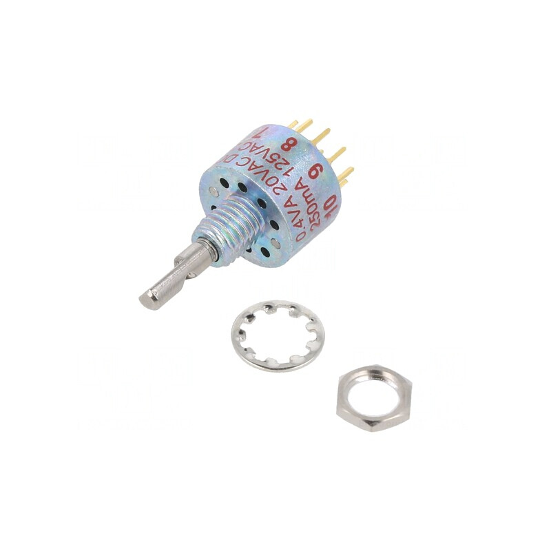 Comutator Rotativ 5 Pini 0.25A 125VAC THT | Electronic-mag.ro | Componente Electronice Comutator Rotativ 5 Pini 0.25A 125VAC THT | Electronic-mag.ro | Componente Electronice