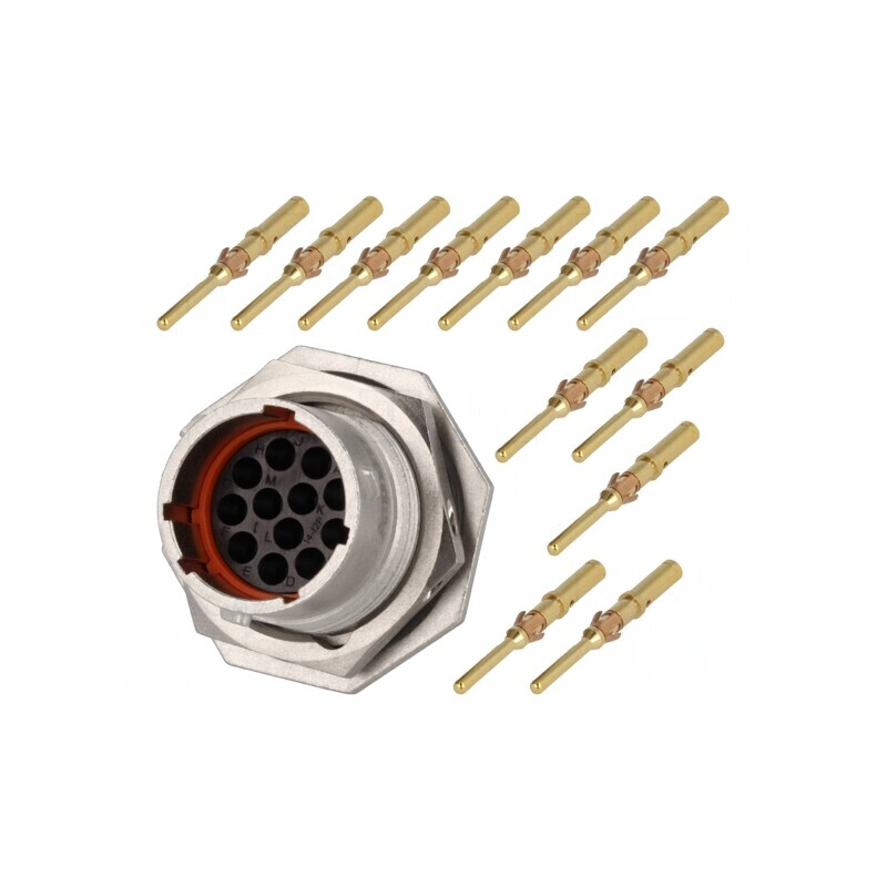 Conector Circular Crimpat PIN 12 13A RT071412PNH-K | Electronic-mag.ro | Componente Electronice
