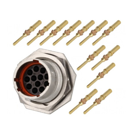 Conector Circular Crimpat PIN 12 13A RT071412PNH-K | Electronic-mag.ro | Componente Electronice
