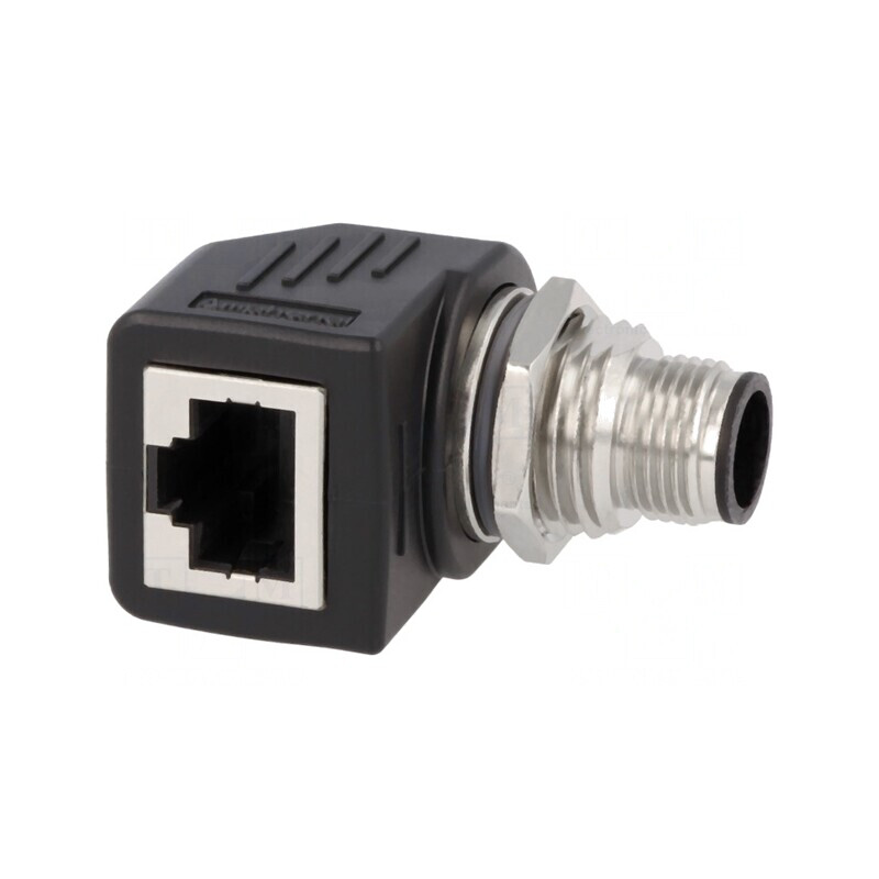 Adaptor M12 tată la RJ45 soclu Cat 5e | Electronic-mag.ro | Componente Electronice