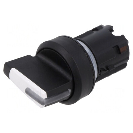Comutator rotativ 22mm alb stabil 1 poziție | Electronic-mag.ro | Componente Electronice