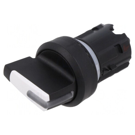 Comutator rotativ 22mm alb 3 poziții | Electronic-mag.ro | Componente Electronice