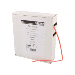 Manşon Termocontractabil 2,4mm 10m Roşu | Electronic-mag.ro | Componente Electronice