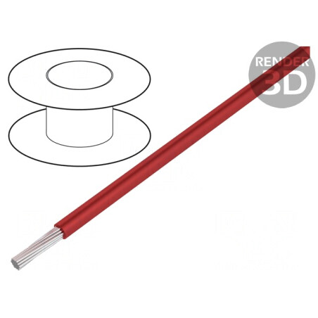 Cablu litat Cu 30AWG PVC roșu 30,5m 300V | Electronic-mag.ro | Componente Electronice
